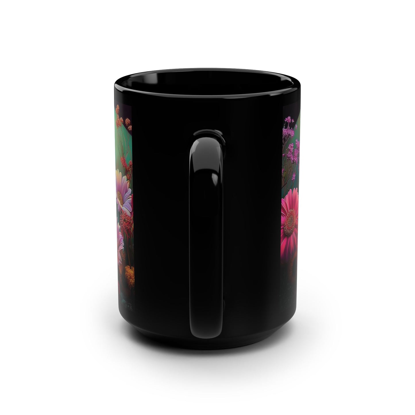 Trippy Skulls with Flowers Mug