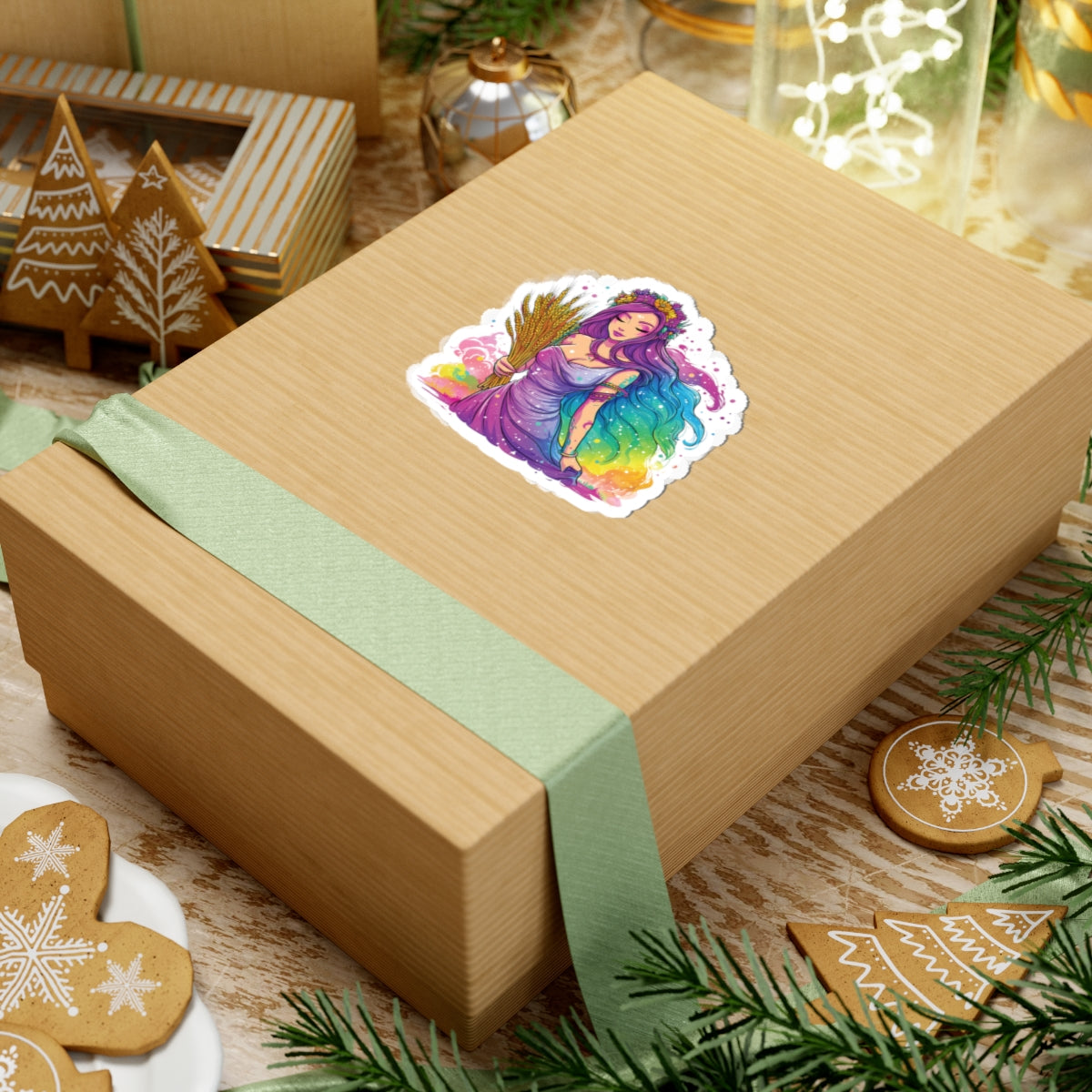 Virgo Maiden Babe with Wheat - Zodiac Stickers