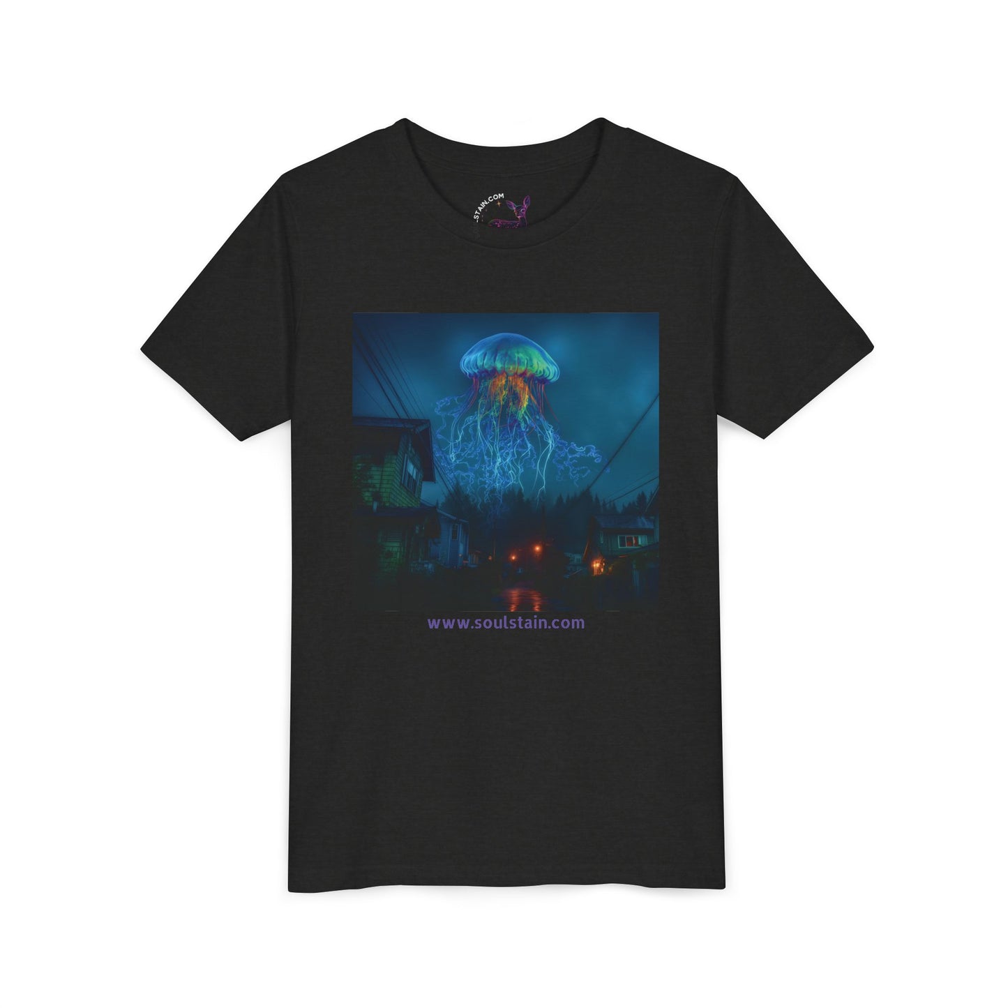 Giant Jellyfish Over Suburb Tee