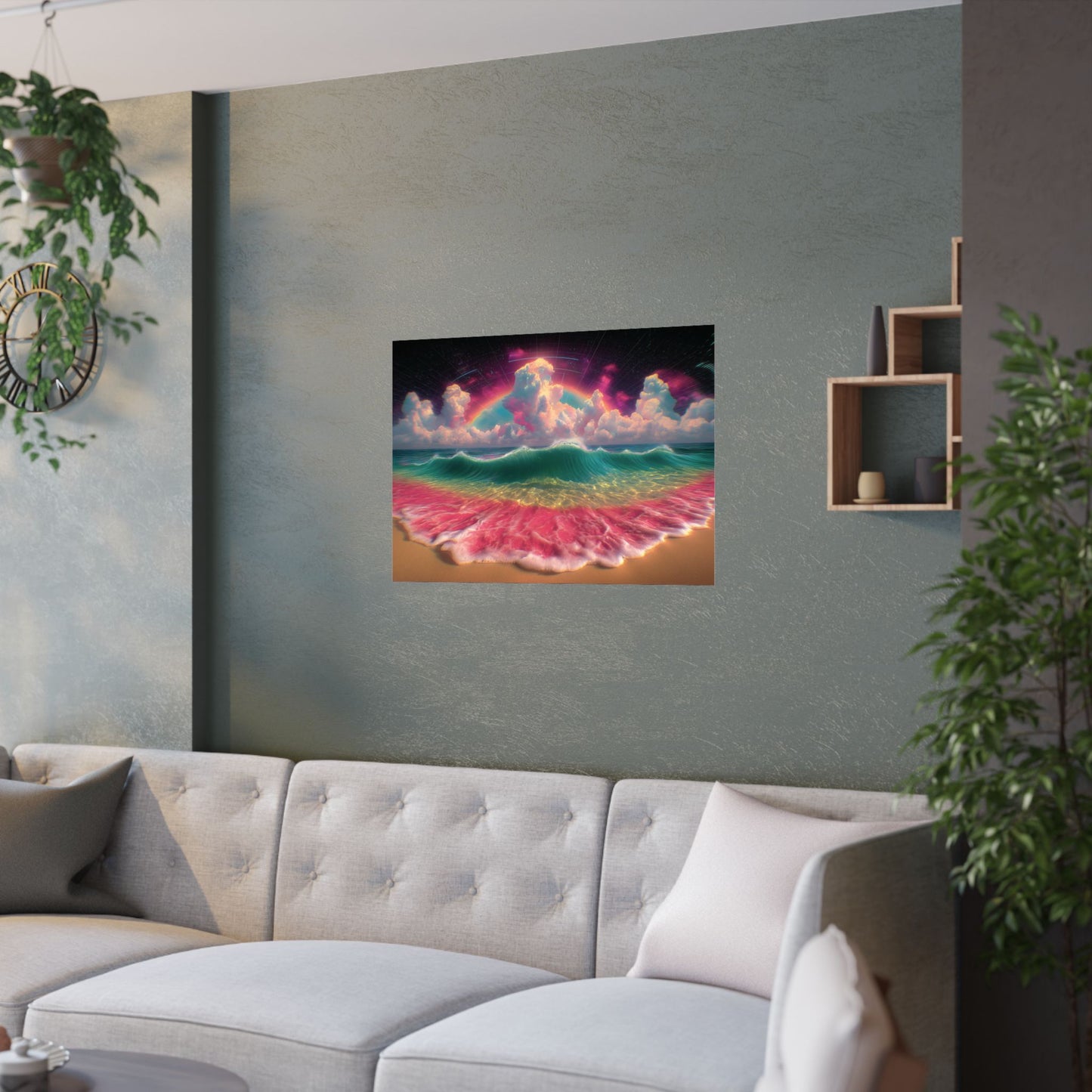 Psychedelic Wave - Beautiful Beach Scene - Poster