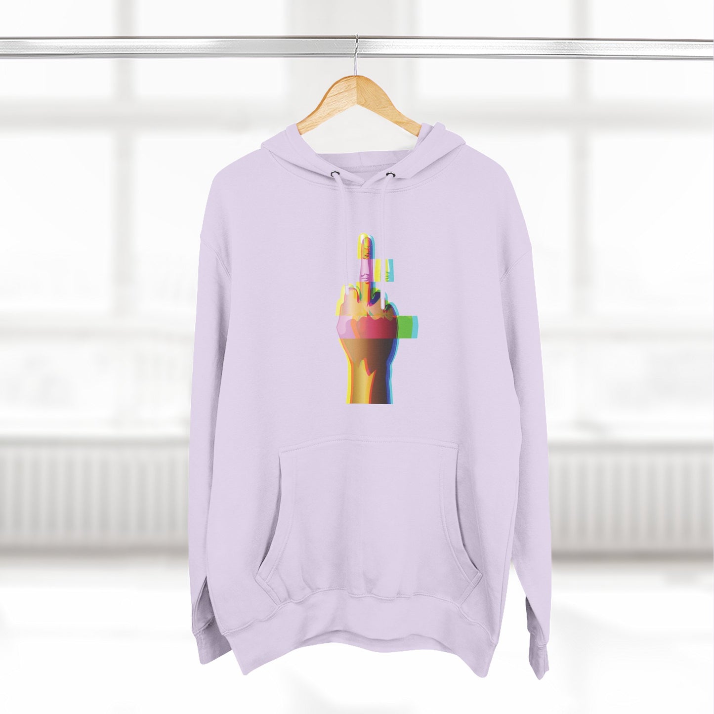 Glitching Finger – Defiant Energy Hoodie