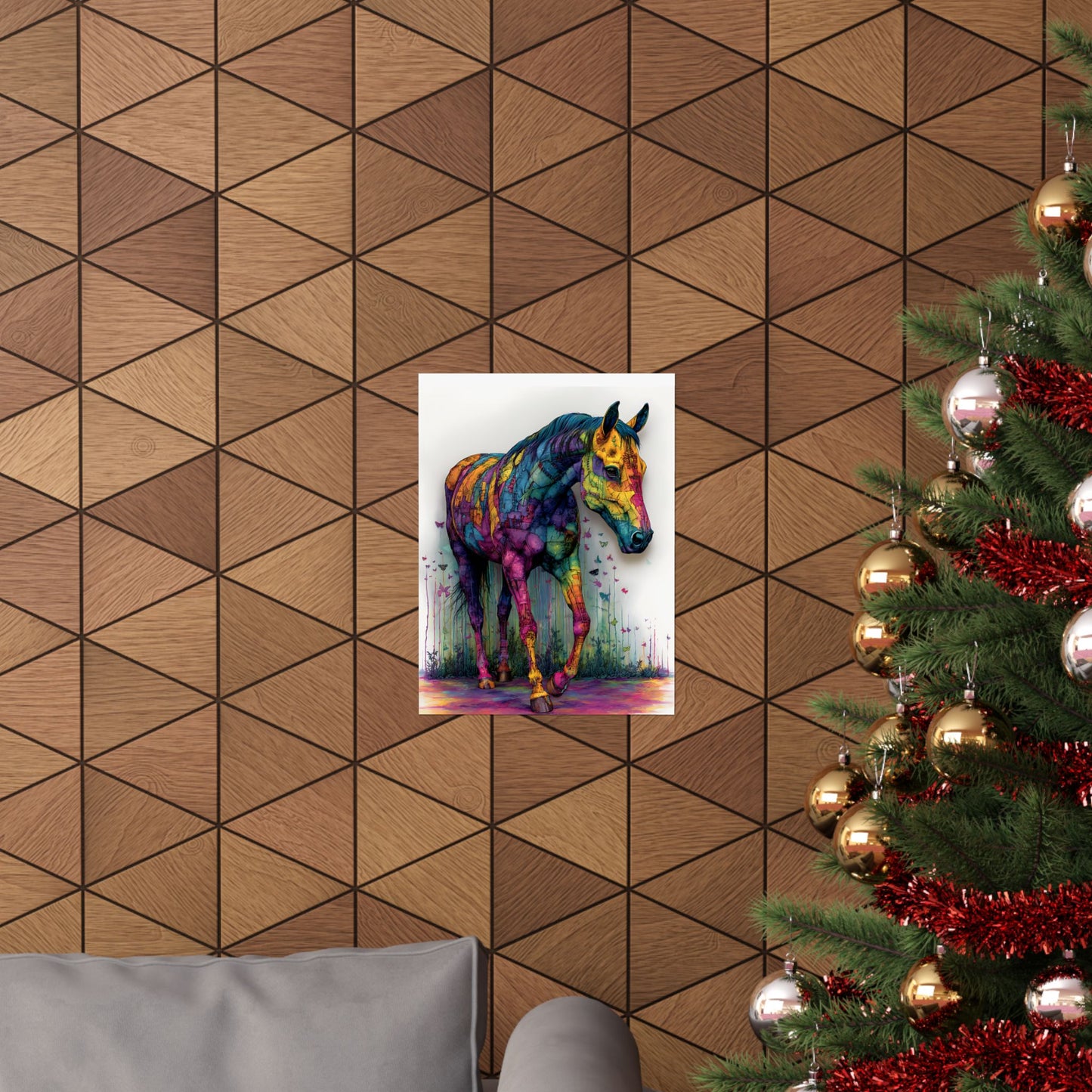 Trippy Painted Horse Poster