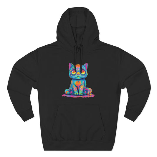 Zombie Cat Hoodie, Cozy Fleece Sweatshirt for Cat Lovers, Unique Gift for Animal Enthusiasts, Perfect for Fall and Winter