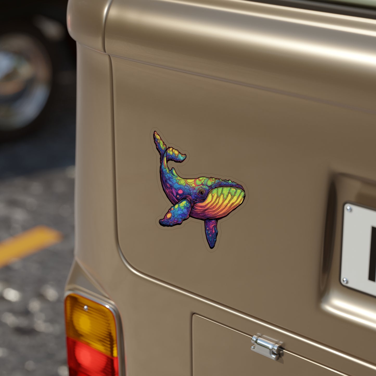 Colorful Whale Die-Cut Sticker