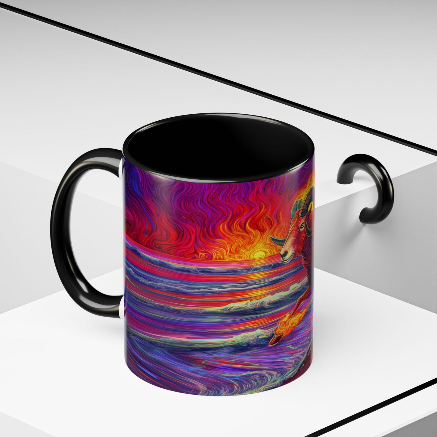 Fiery Ram Coffee Mug -- Aries, Fire Element Decor
