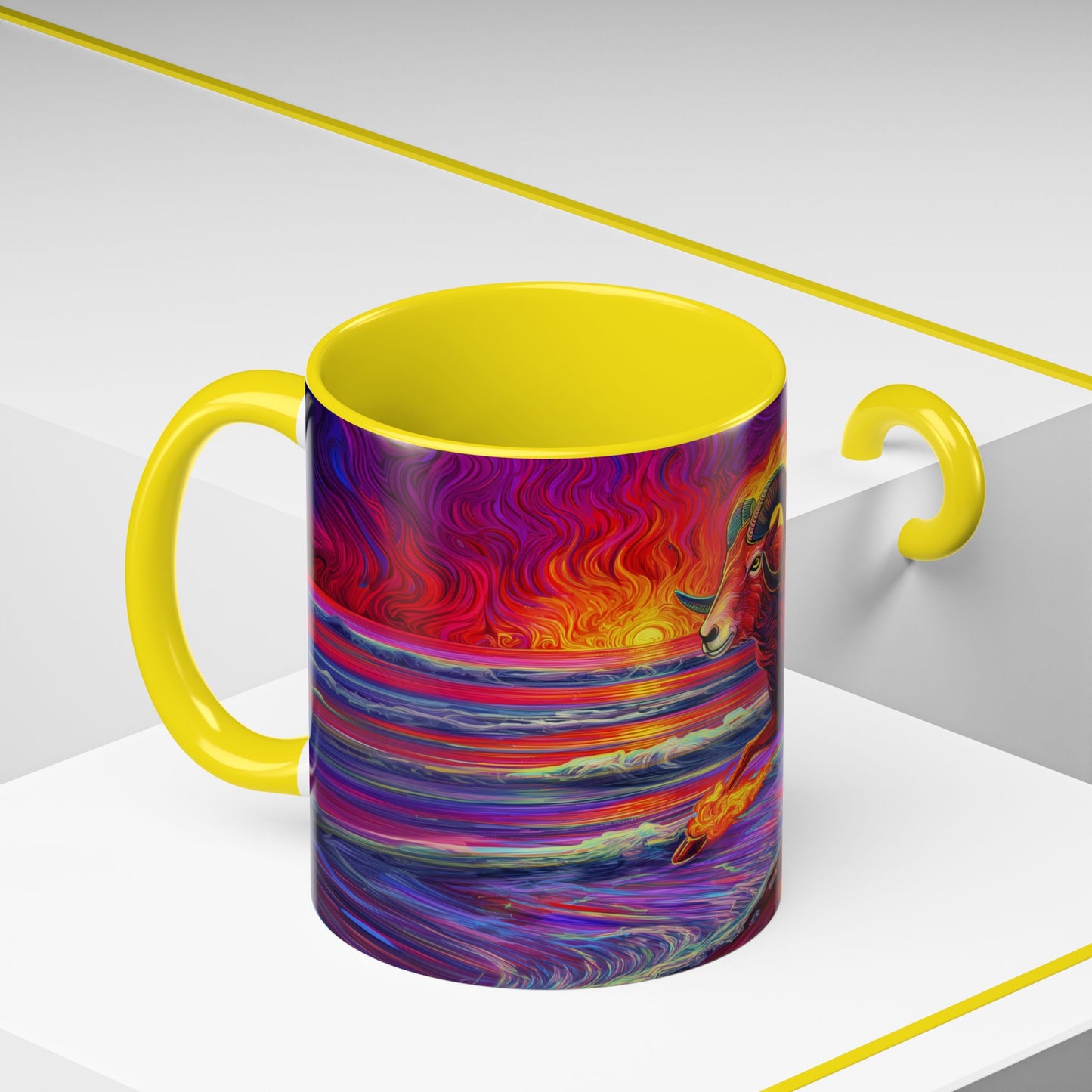 Fiery Ram Coffee Mug -- Aries, Fire Element Decor