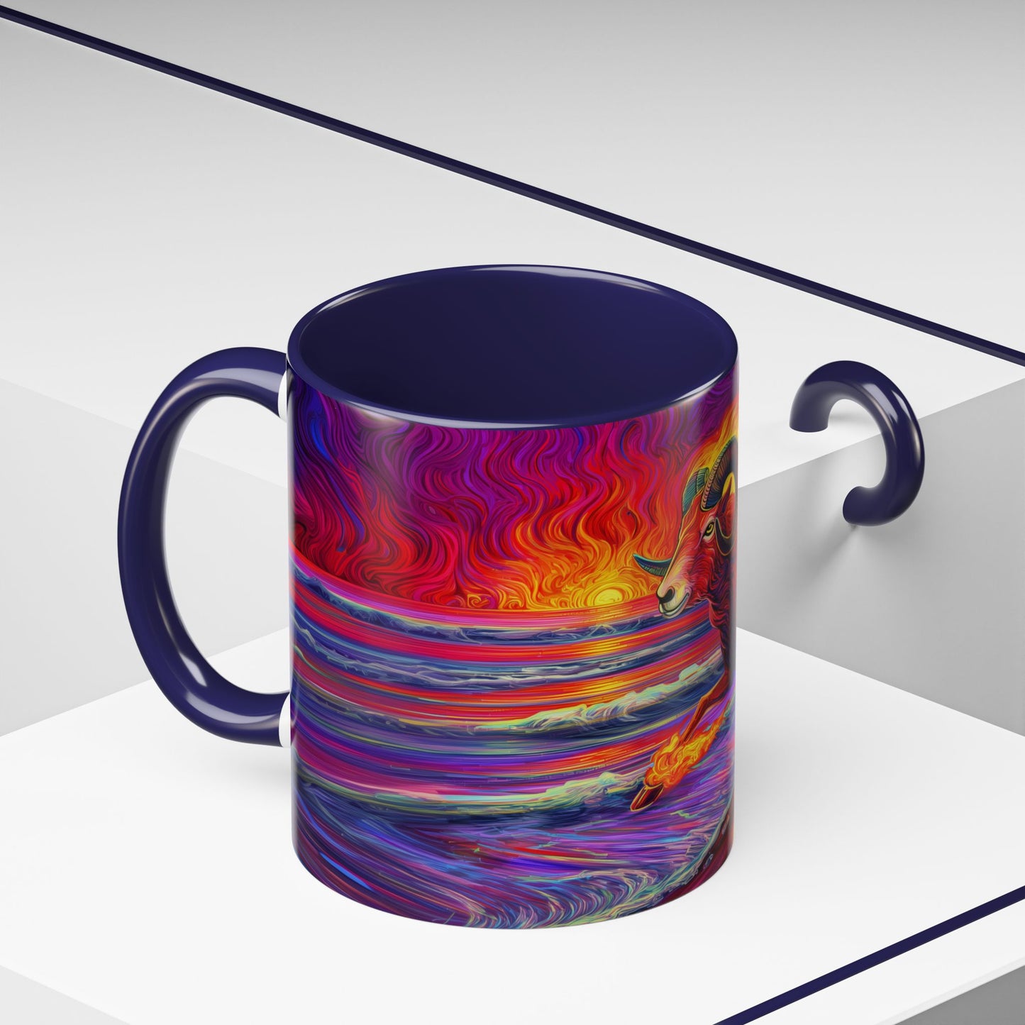 Fiery Ram Coffee Mug -- Aries, Fire Element Decor