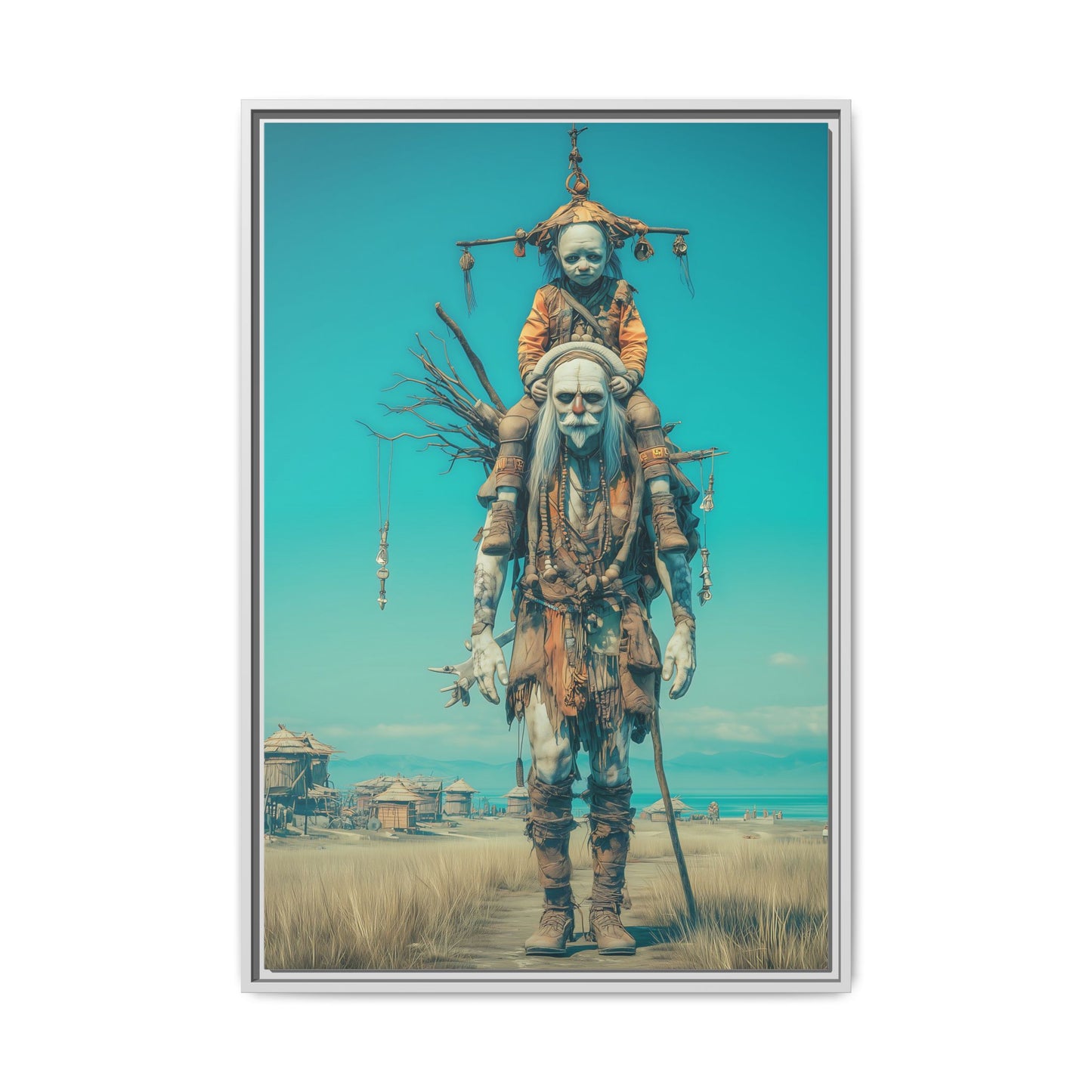 Wanderer Beyond Worlds Art Print – Melancholic Surreal Landscape