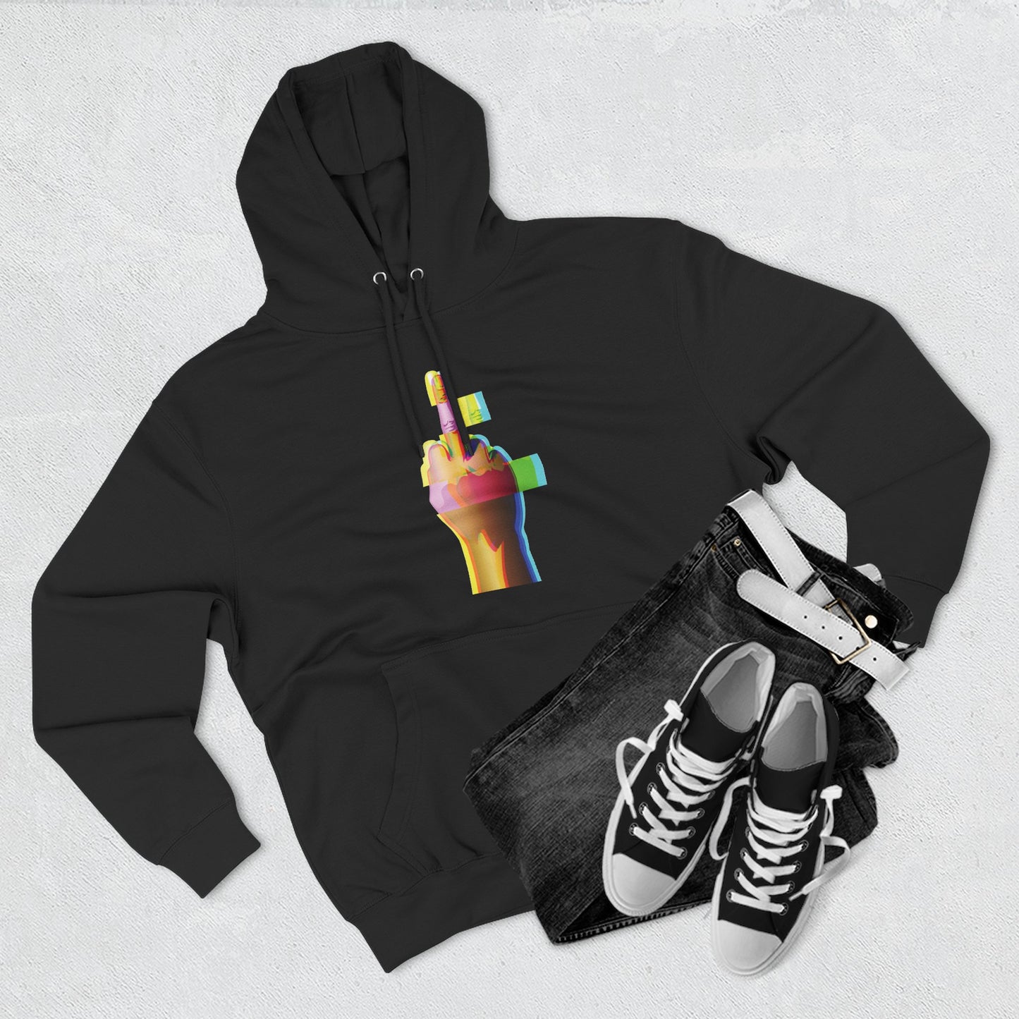 Glitching Finger – Defiant Energy Hoodie