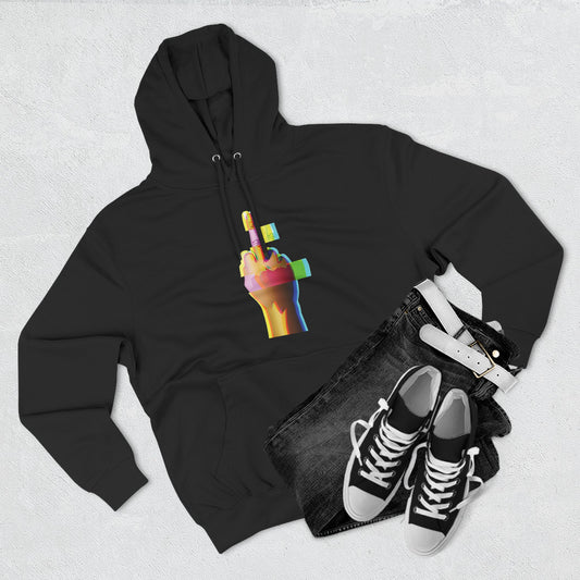 Glitching Finger – Defiant Energy Hoodie