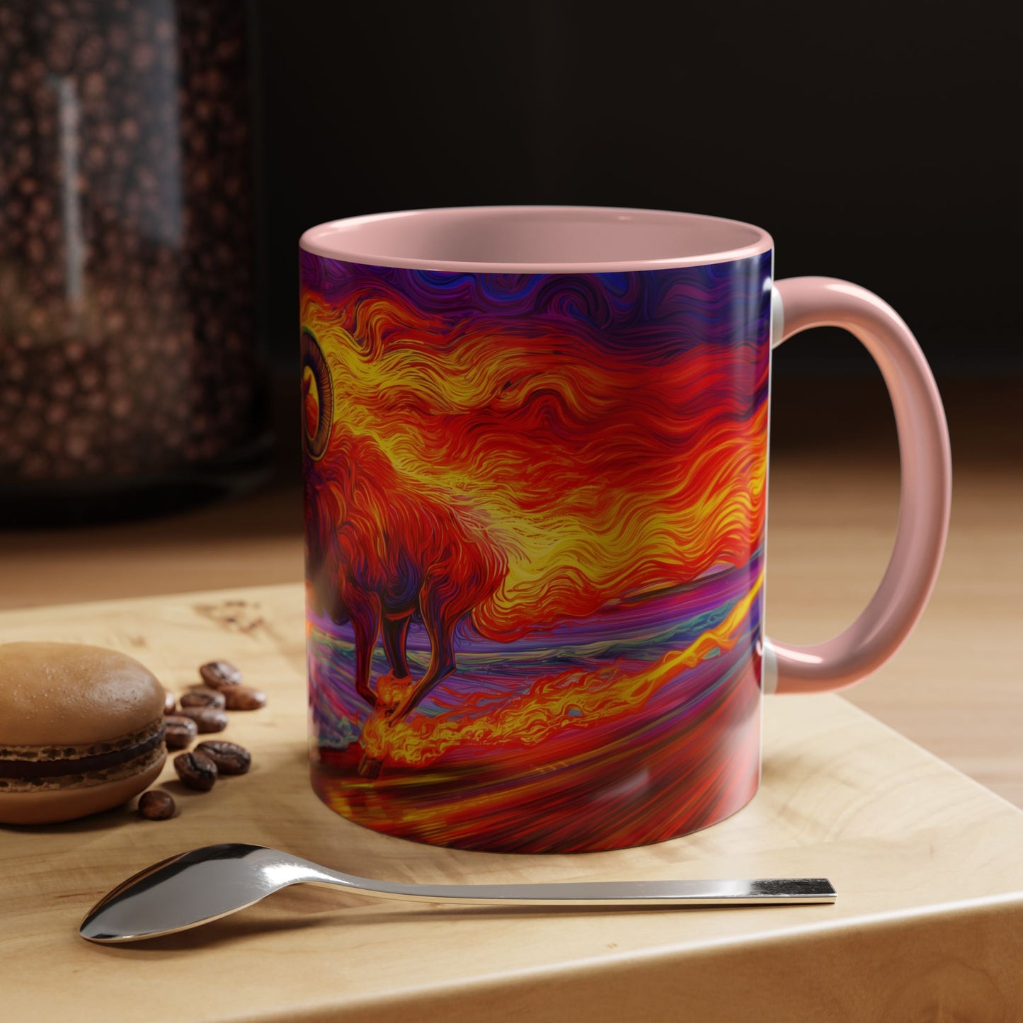 Fiery Ram Coffee Mug -- Aries, Fire Element Decor