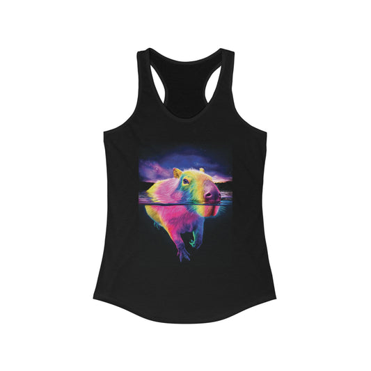 Trippy Rainbow Capybara Tank Top