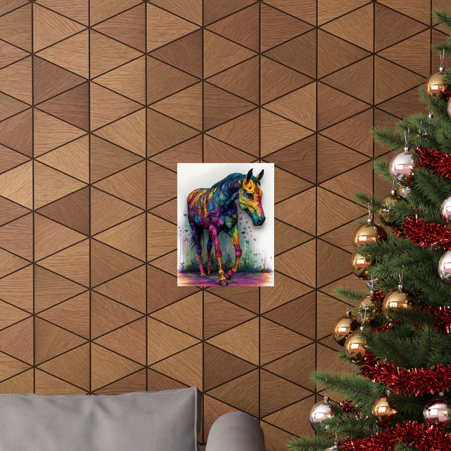 Trippy Painted Horse Poster