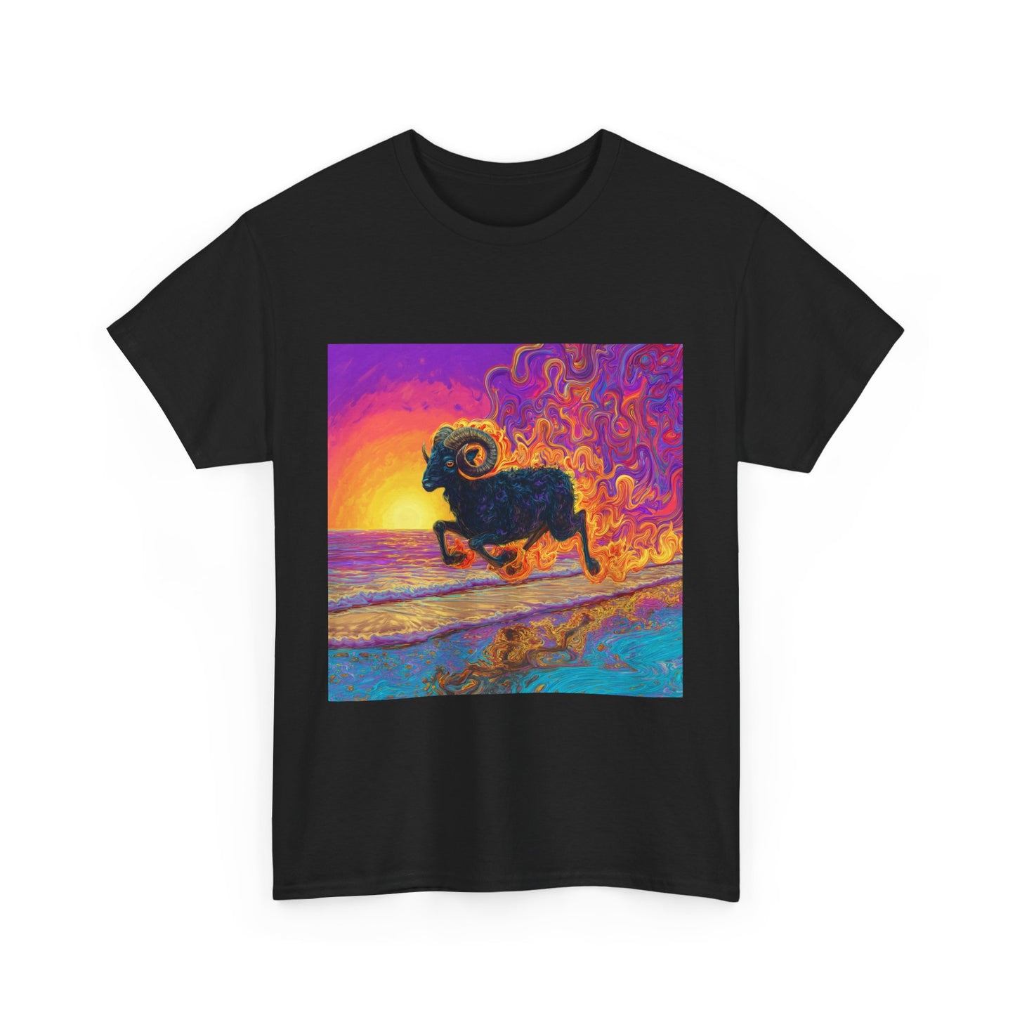 Trippy Ram Graphic Tee - Aries