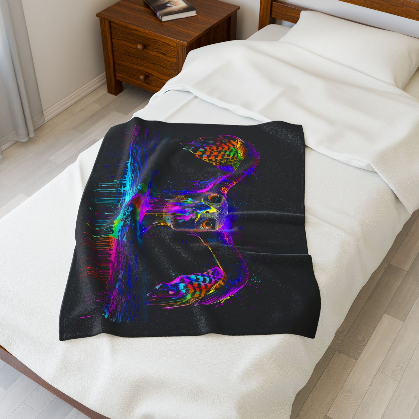 Trippy Drippy Hawk Plush Blanket