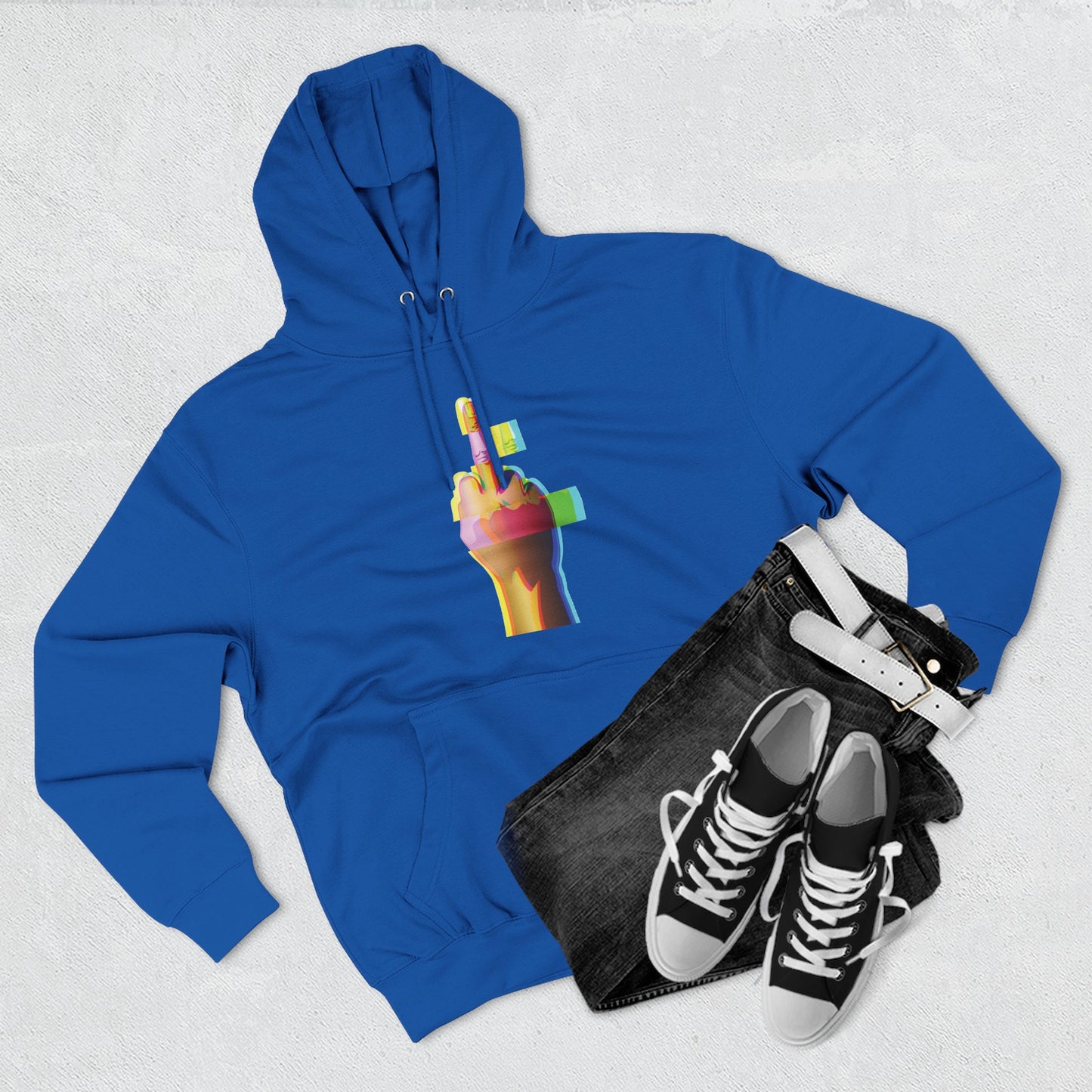 Glitching Finger – Defiant Energy Hoodie