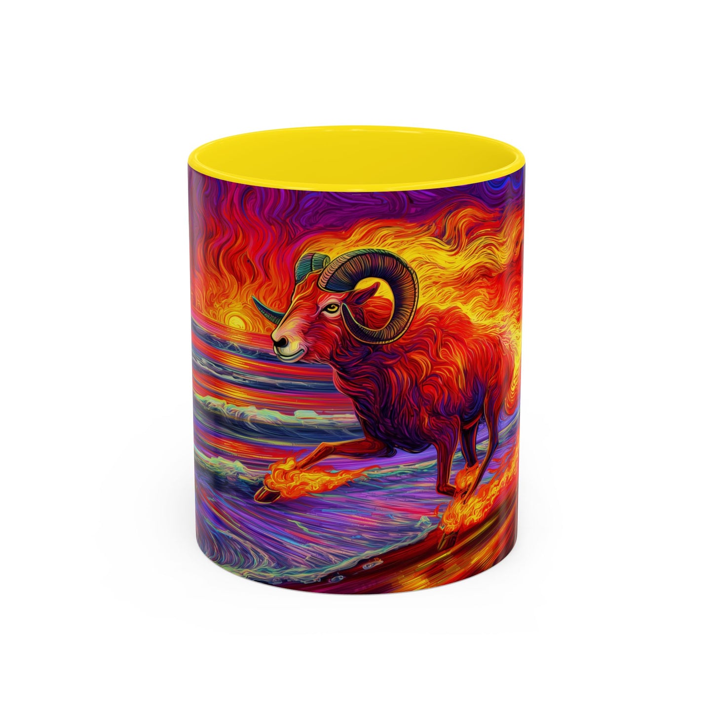 Fiery Ram Coffee Mug -- Aries, Fire Element Decor