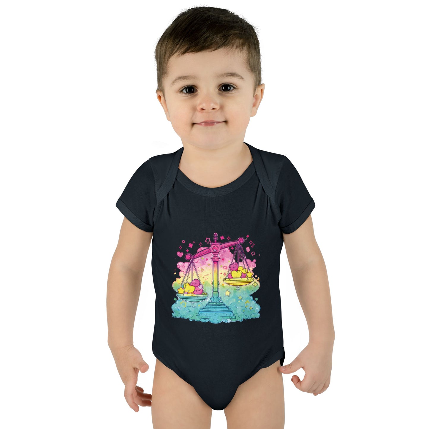 Adorable Celestial Libra Scales Infant Onesie – Astrology Baby Apparel
