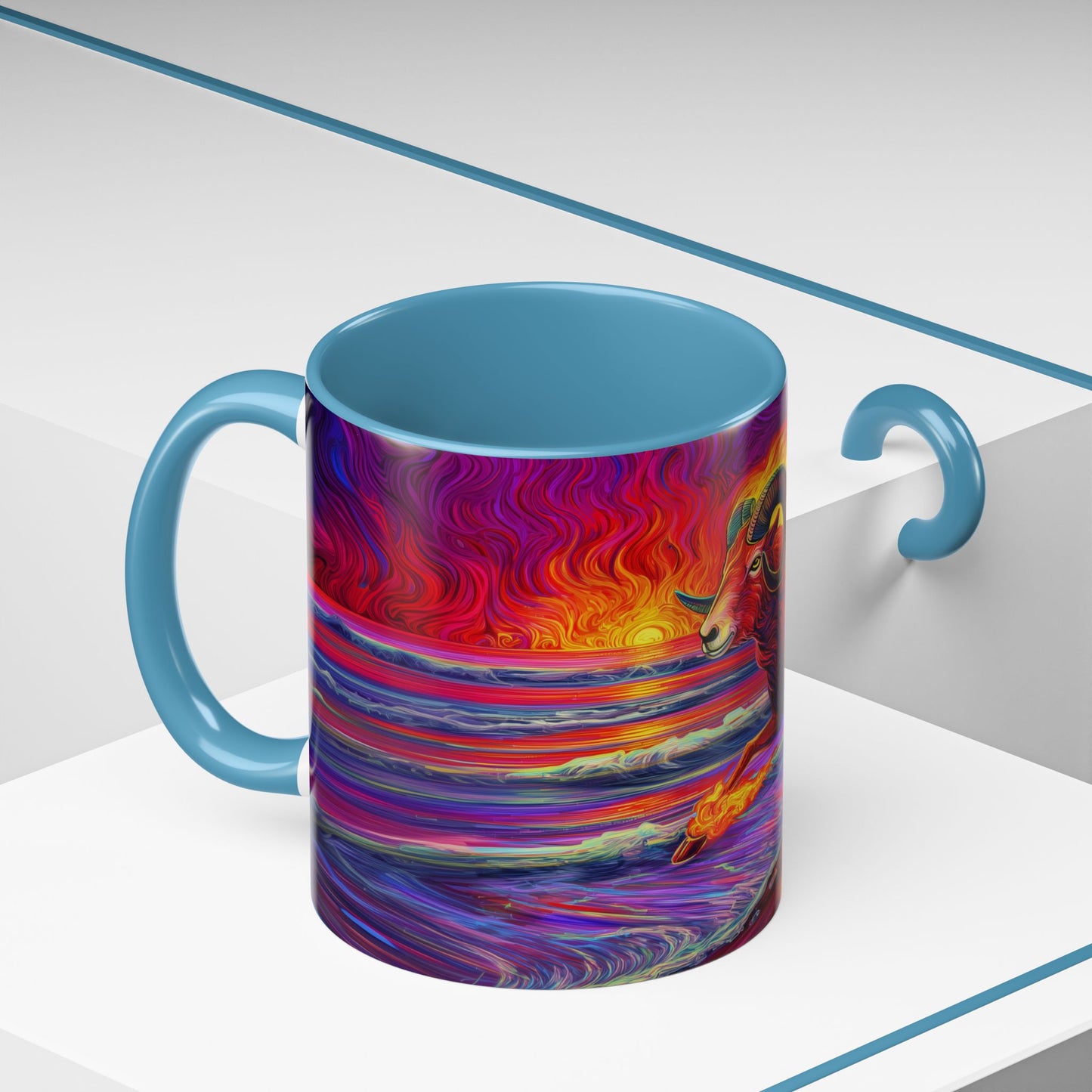 Fiery Ram Coffee Mug -- Aries, Fire Element Decor