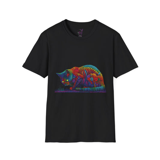 Glowing Skeletal Cat - Unisex Tee