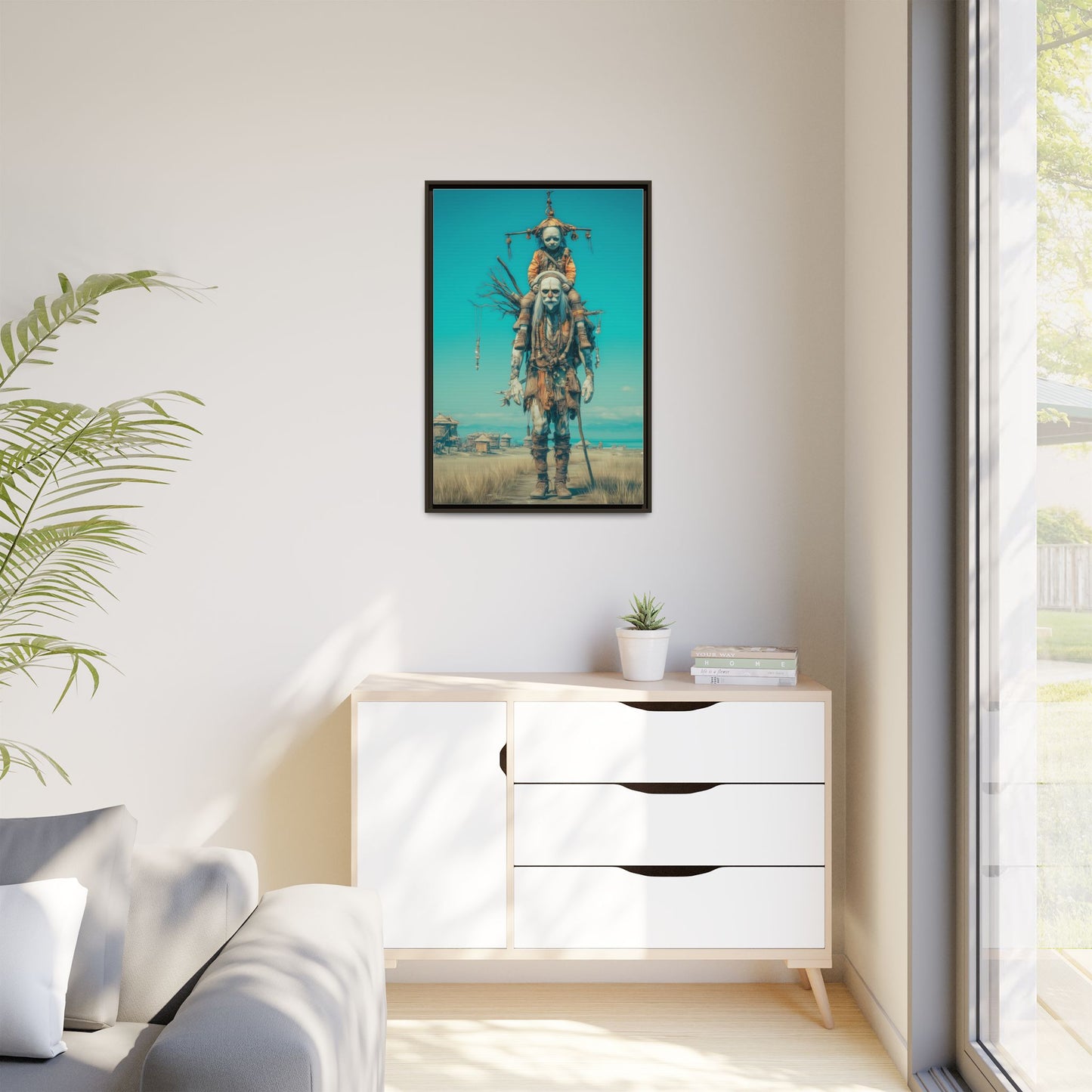 Wanderer Beyond Worlds Art Print – Melancholic Surreal Landscape
