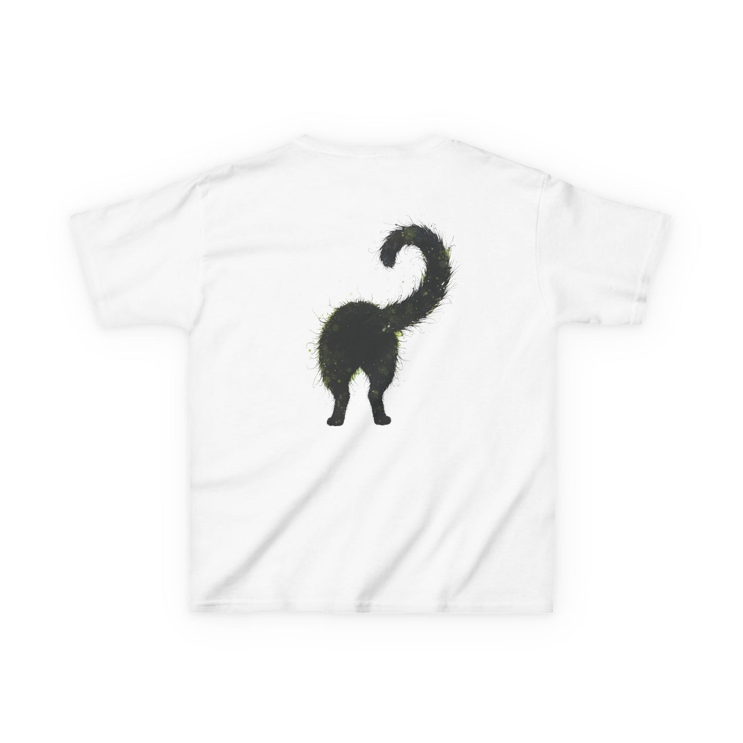 Angry Cat Face and Tail T-Shirt – Fun Kids Graphic Tee