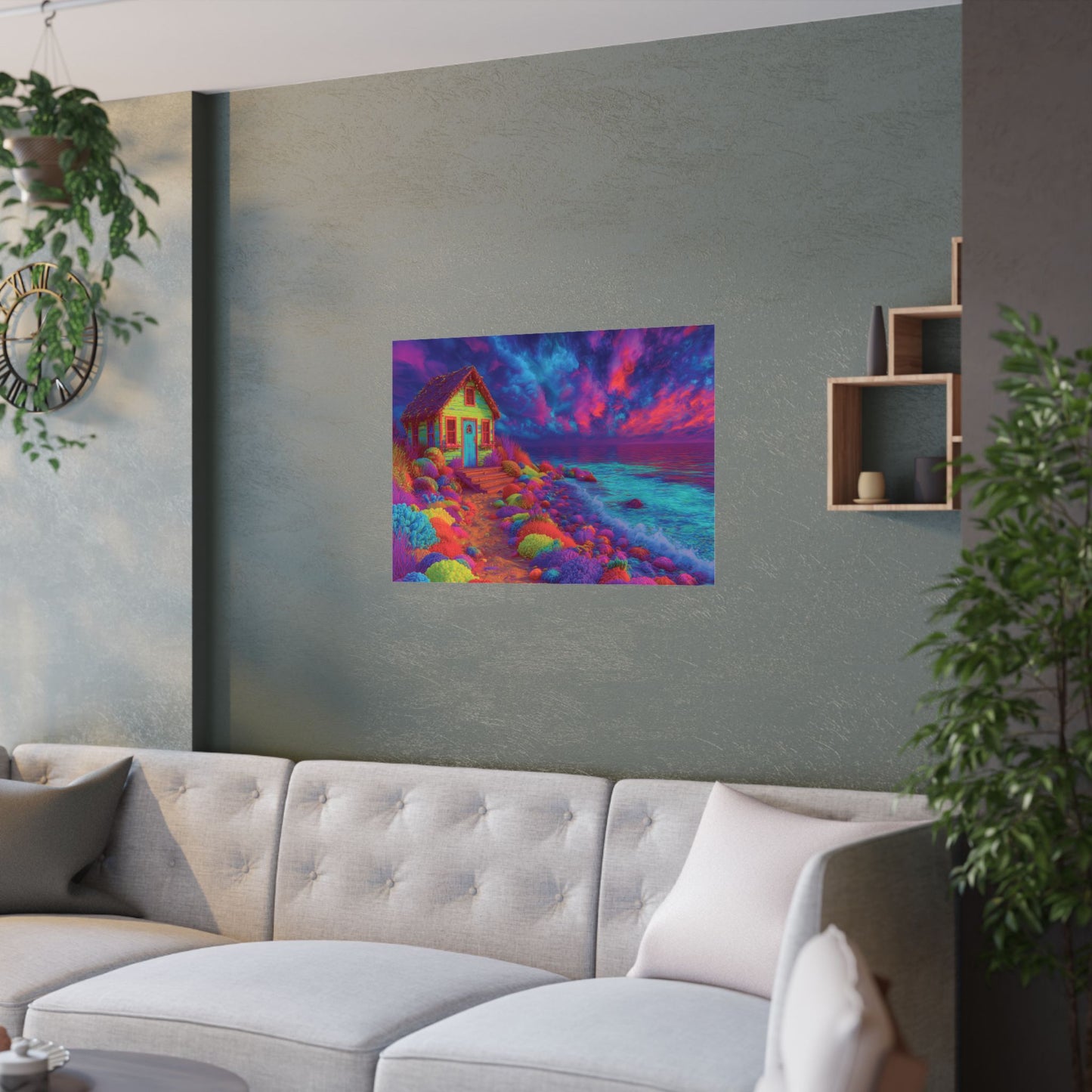 Bright Dreamy Beach Poster - Where Dreams Float On