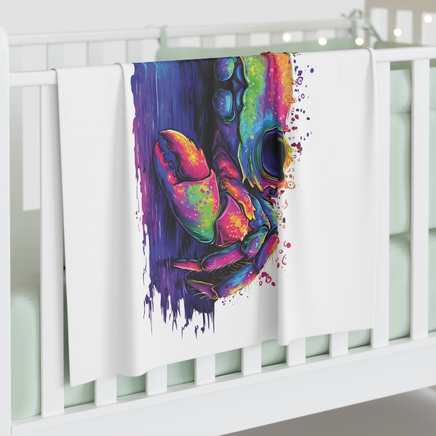 Zodiac Cancer Crab Swaddle Blanket – Water Sign Newborn Gift