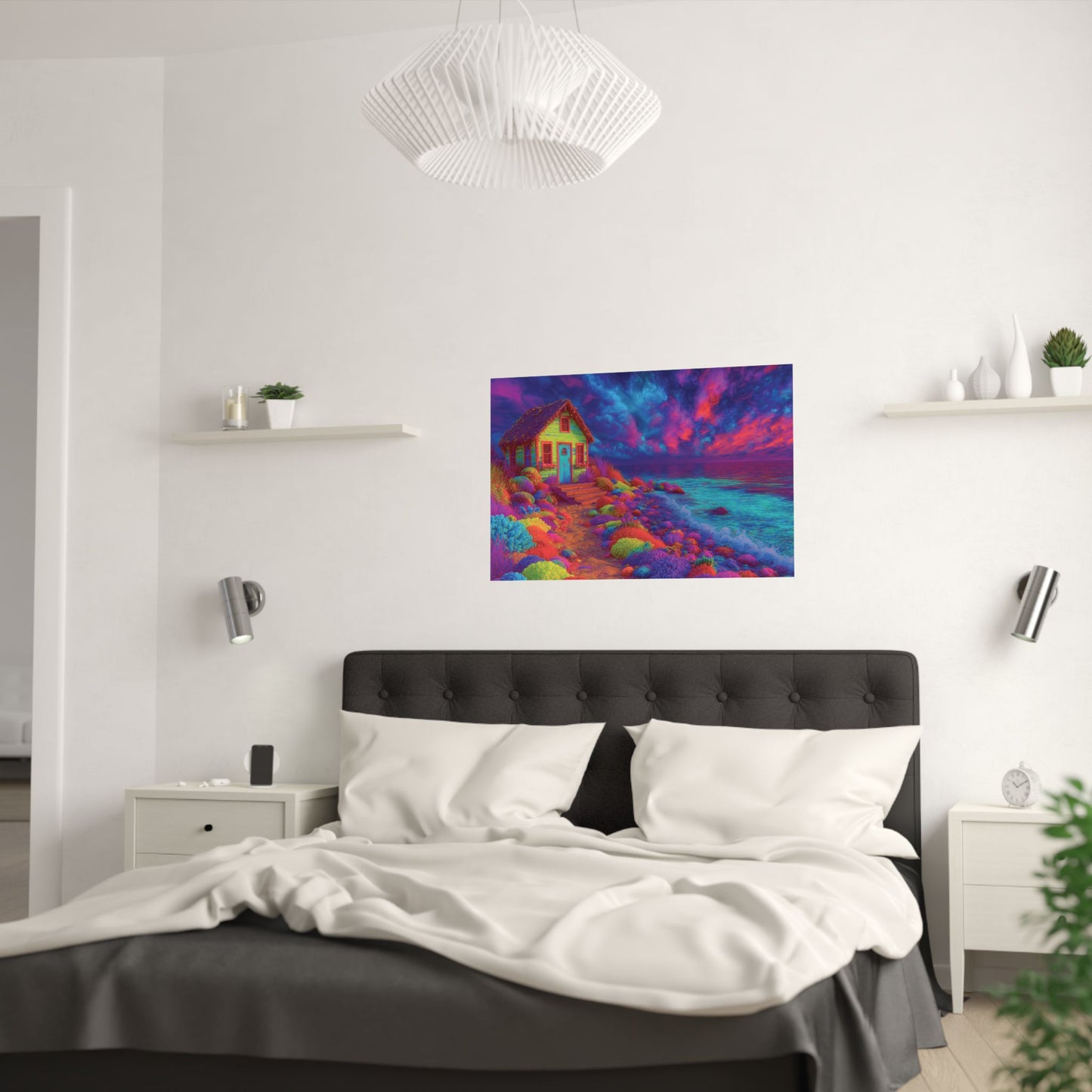 Bright Dreamy Beach Poster - Where Dreams Float On