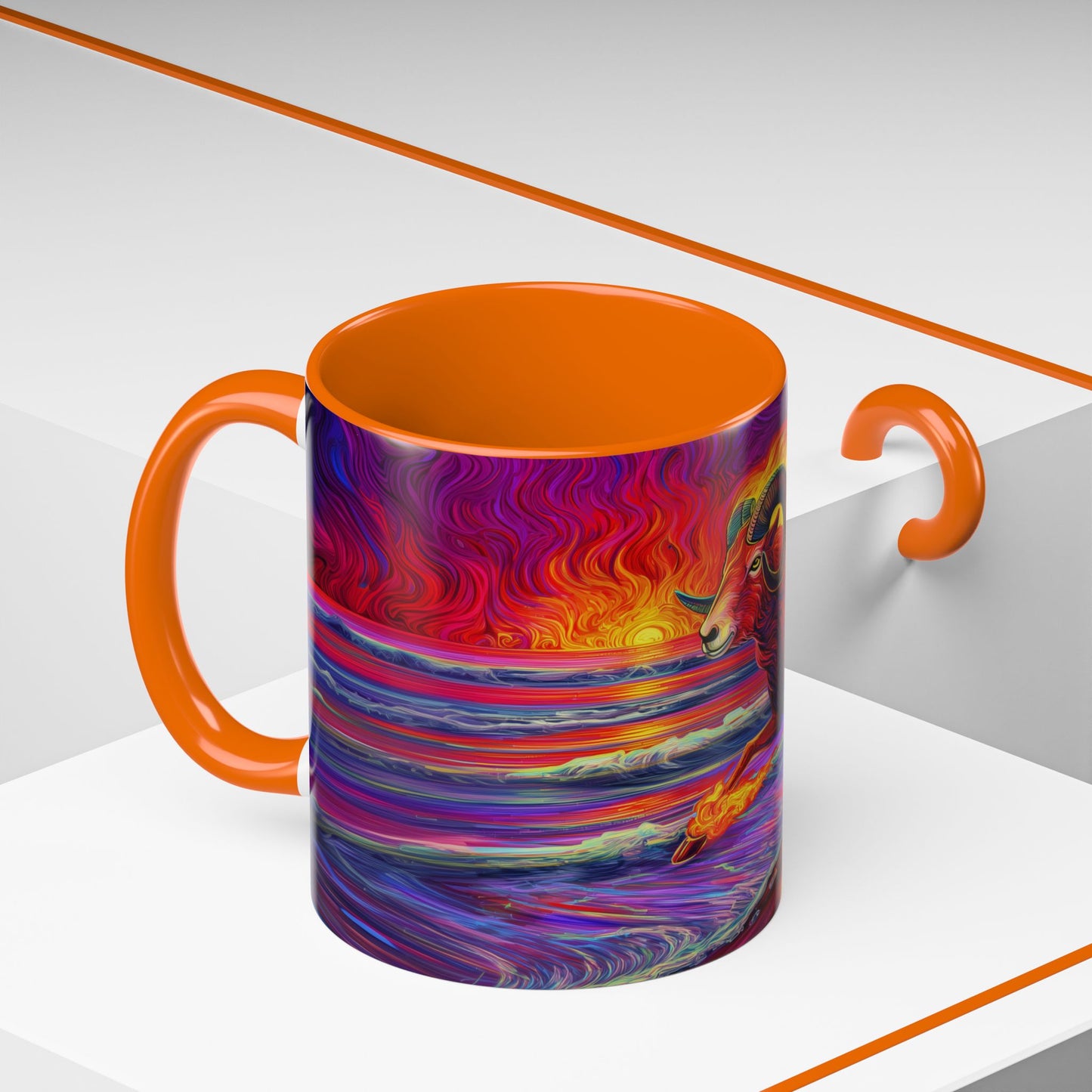 Fiery Ram Coffee Mug -- Aries, Fire Element Decor