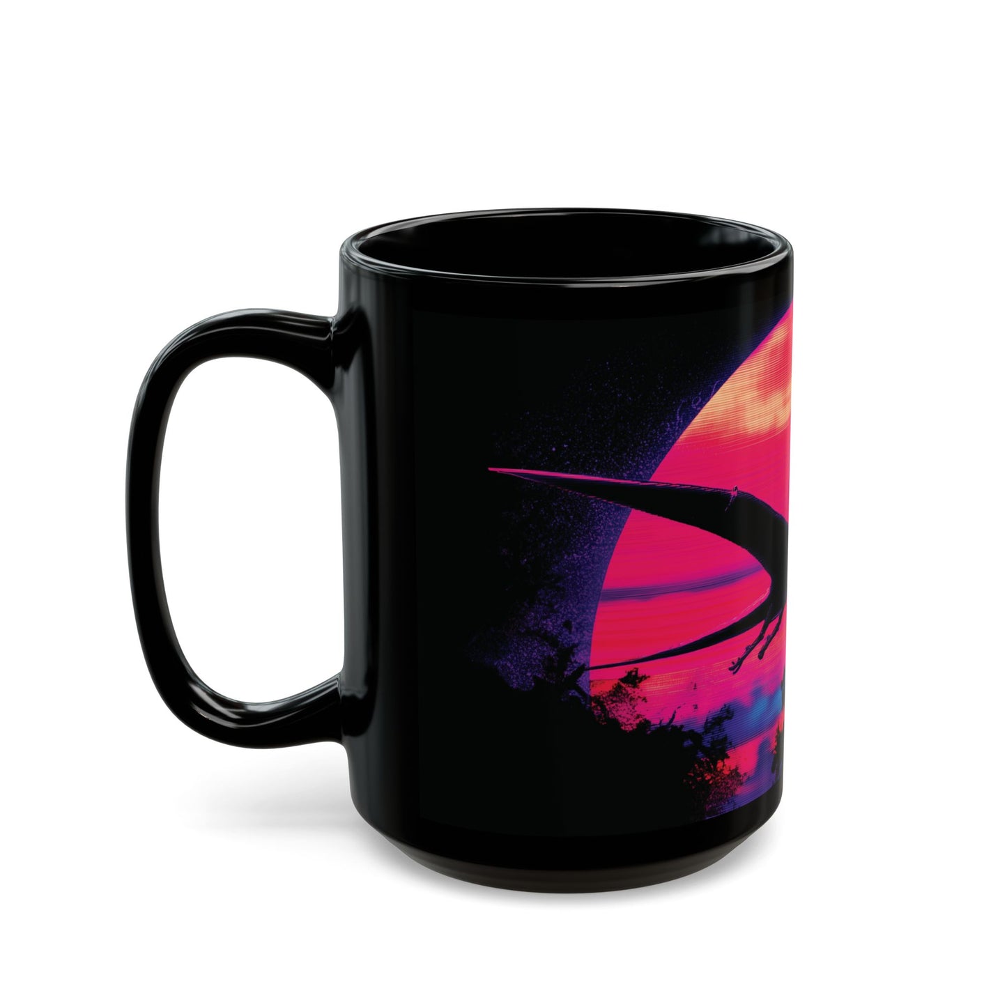 Retrowave Pterodactyl Coffee Mug