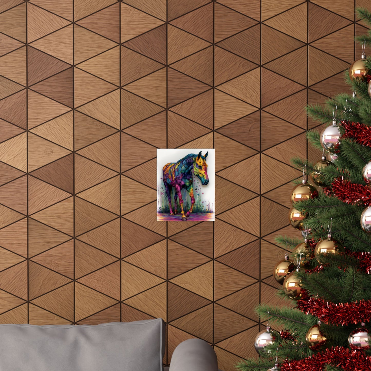 Trippy Painted Horse Poster