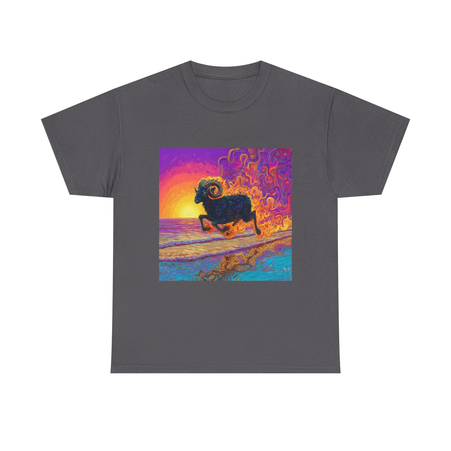 Trippy Ram Graphic Tee - Aries
