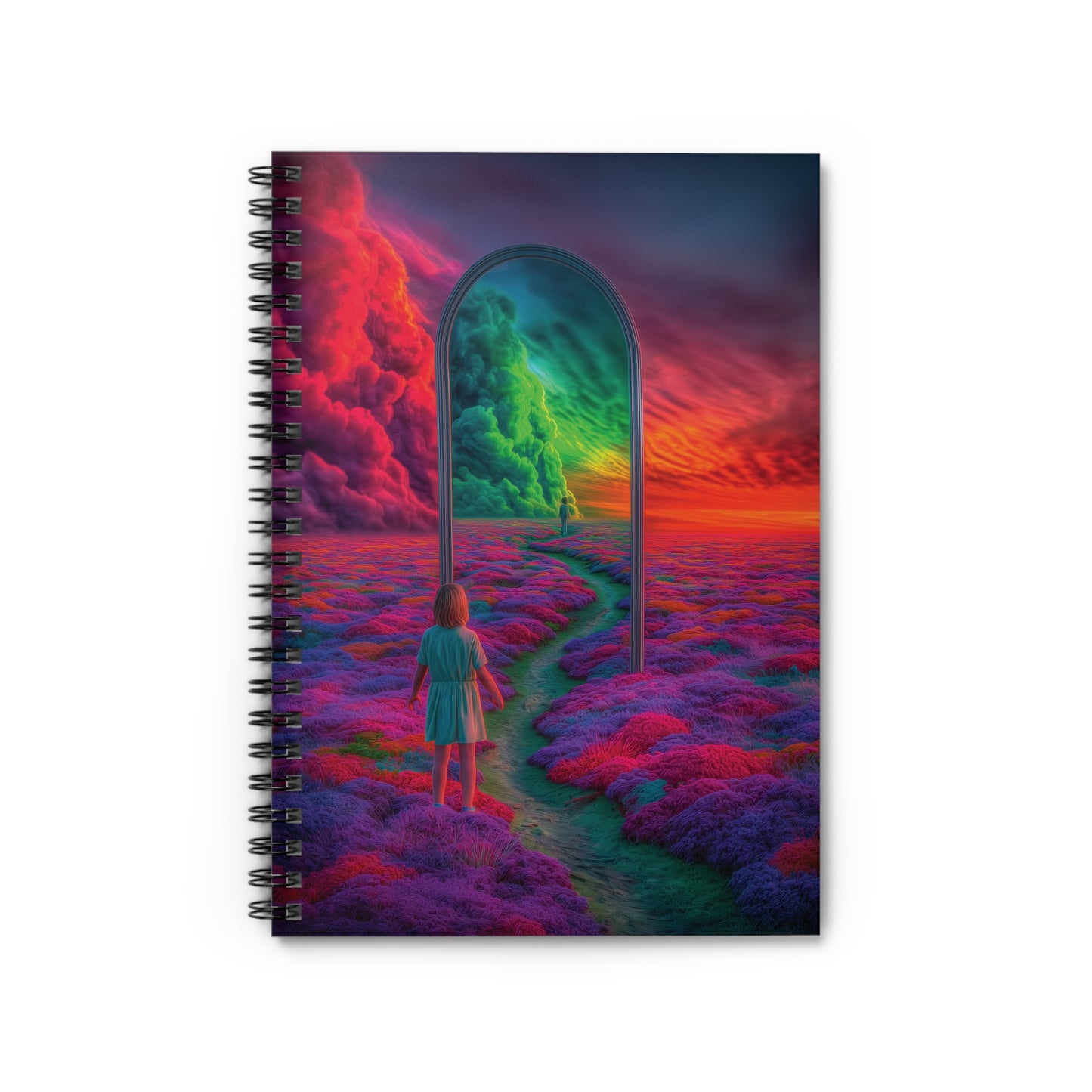 Trippy Surreal Portal - Spiral Notebook
