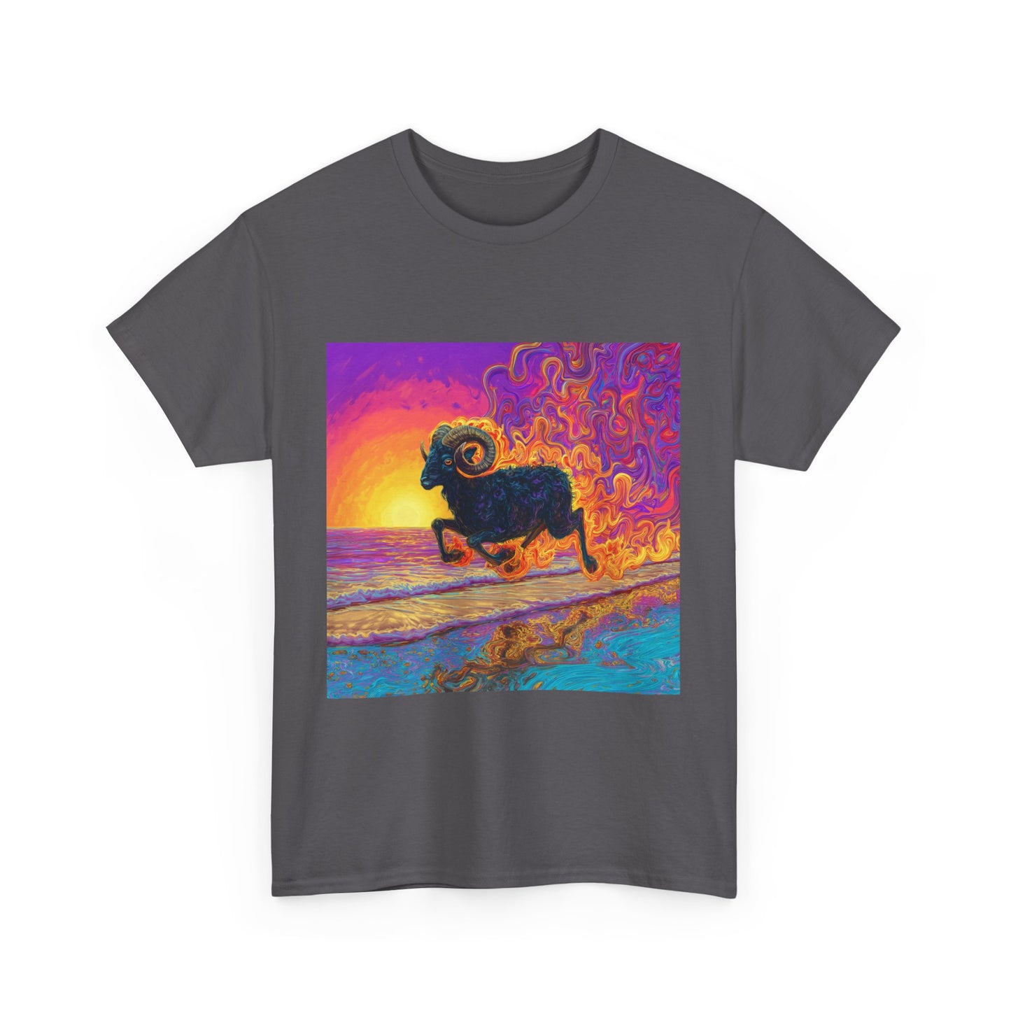 Trippy Ram Graphic Tee - Aries