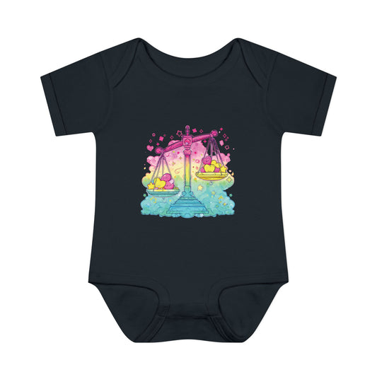 Adorable Celestial Libra Scales Infant Onesie – Astrology Baby Apparel