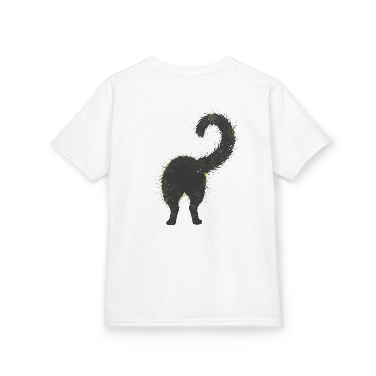 Angry Cat Face and Tail T-Shirt – Fun Kids Graphic Tee