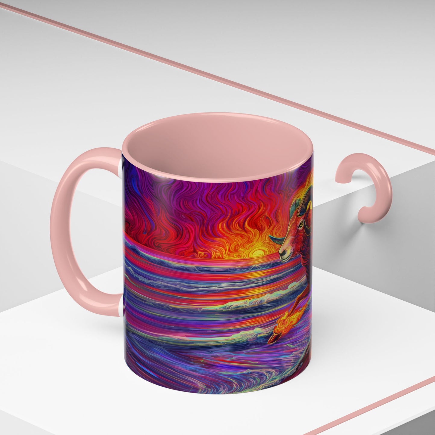 Fiery Ram Coffee Mug -- Aries, Fire Element Decor