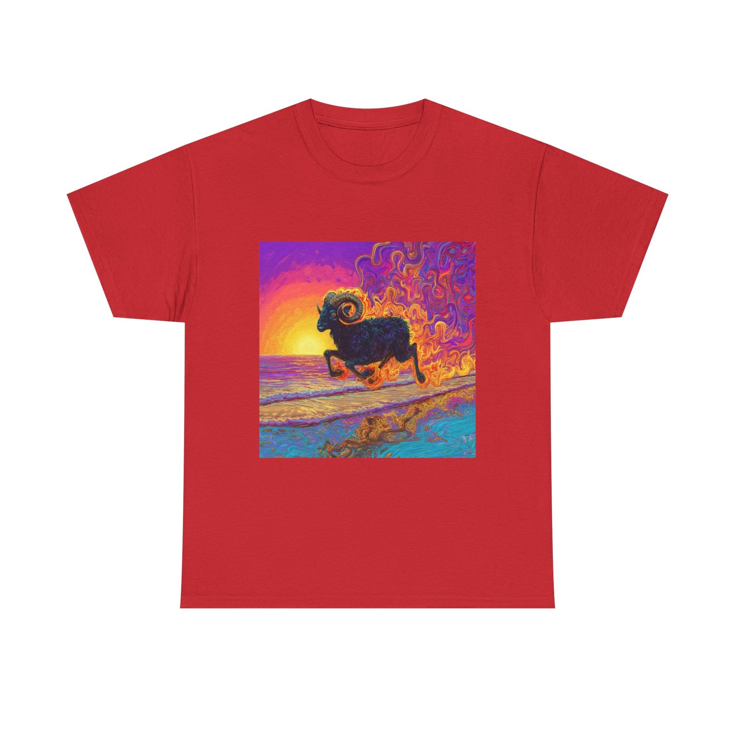 Trippy Ram Graphic Tee - Aries