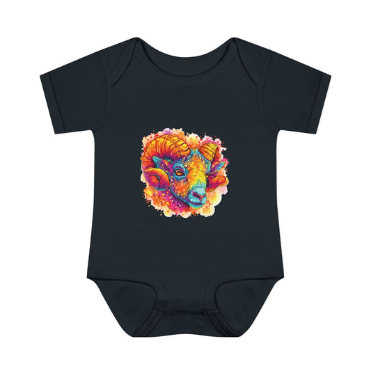 Fiery Aries Baby Bodysuit – Zodiac Infant Outfit with Bold Ram Energy