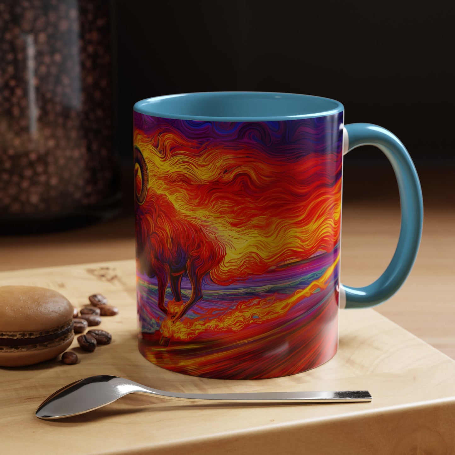 Fiery Ram Coffee Mug -- Aries, Fire Element Decor