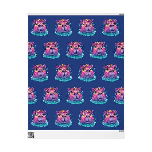 Adorable Capybara Wrapping Paper Roll