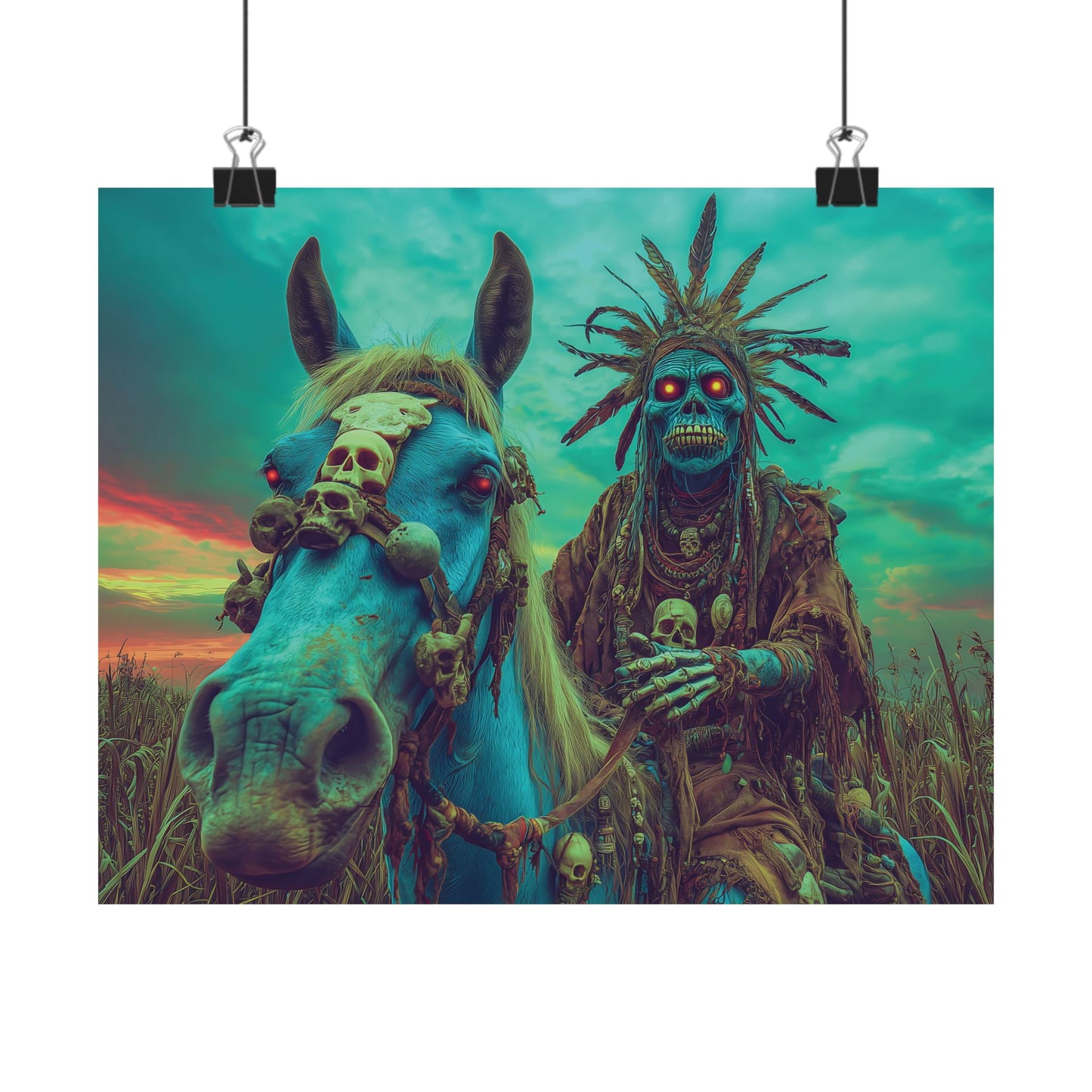 Bone-Rider of Sandveil – The Shaman and the Blue Horse – Poster