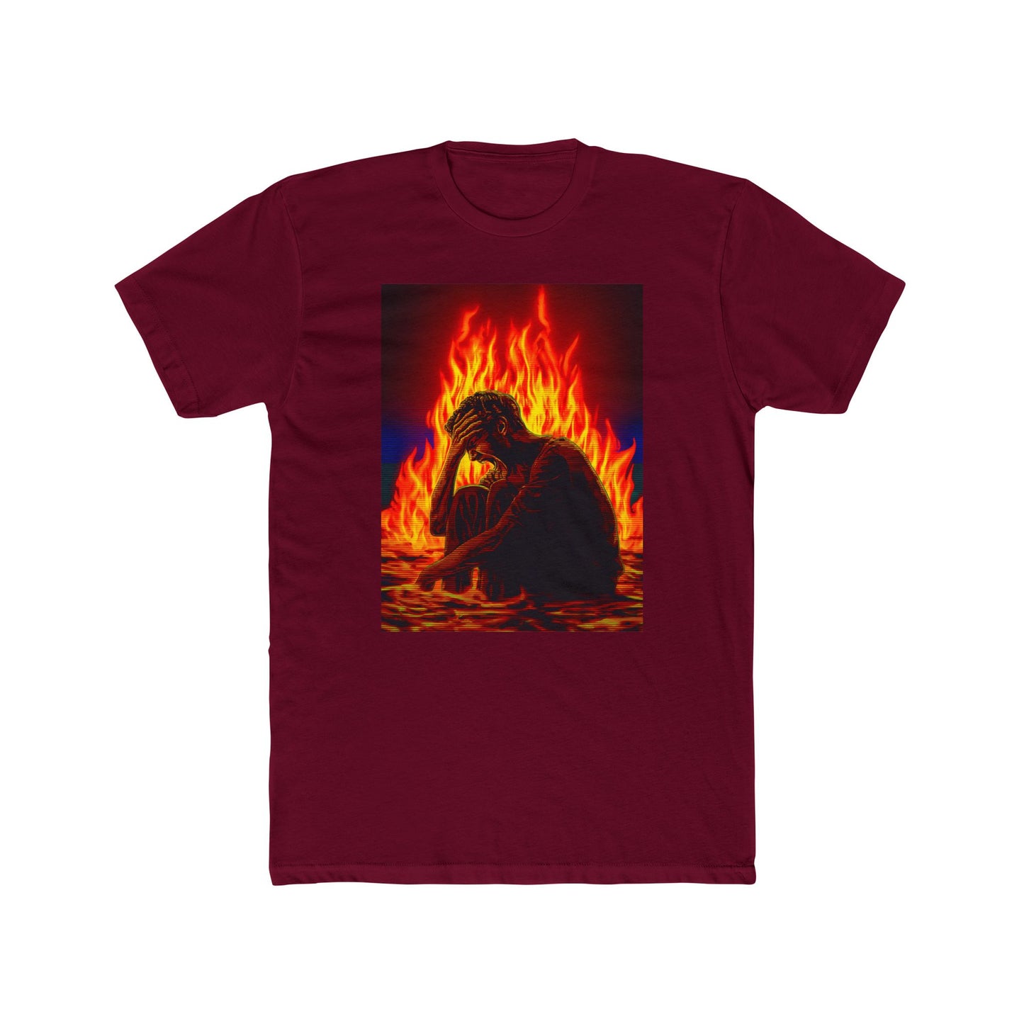 Man on Fire - Unisex Cotton Crew Tee