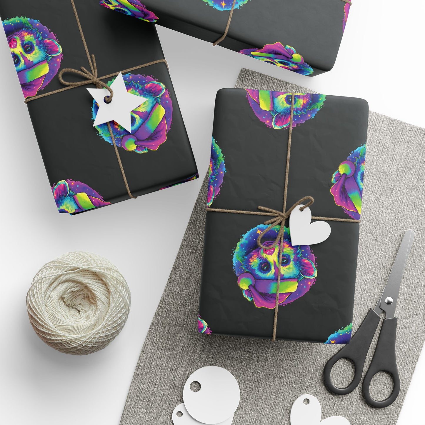 Cute Opossum Christmas Wrapping Paper – Festive Holiday Gift Wrap