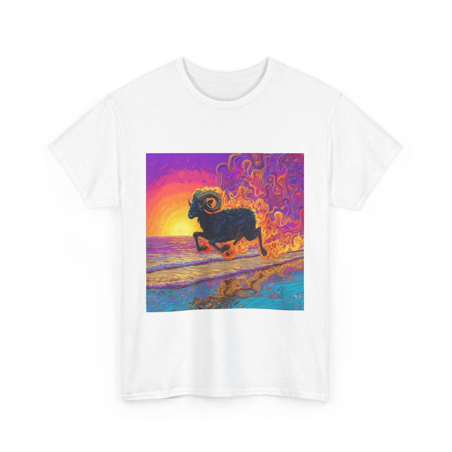 Trippy Ram Graphic Tee - Aries