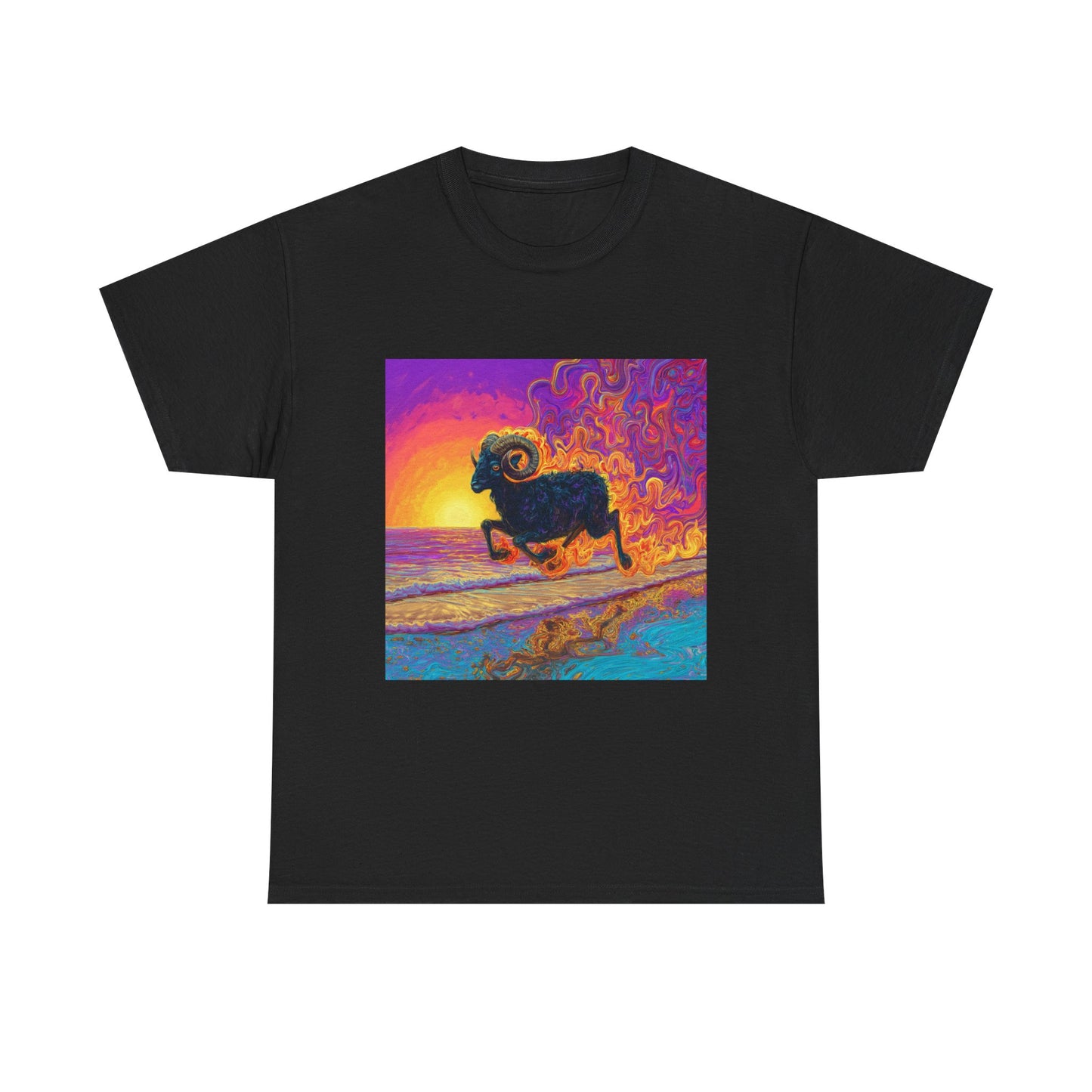Trippy Ram Graphic Tee - Aries