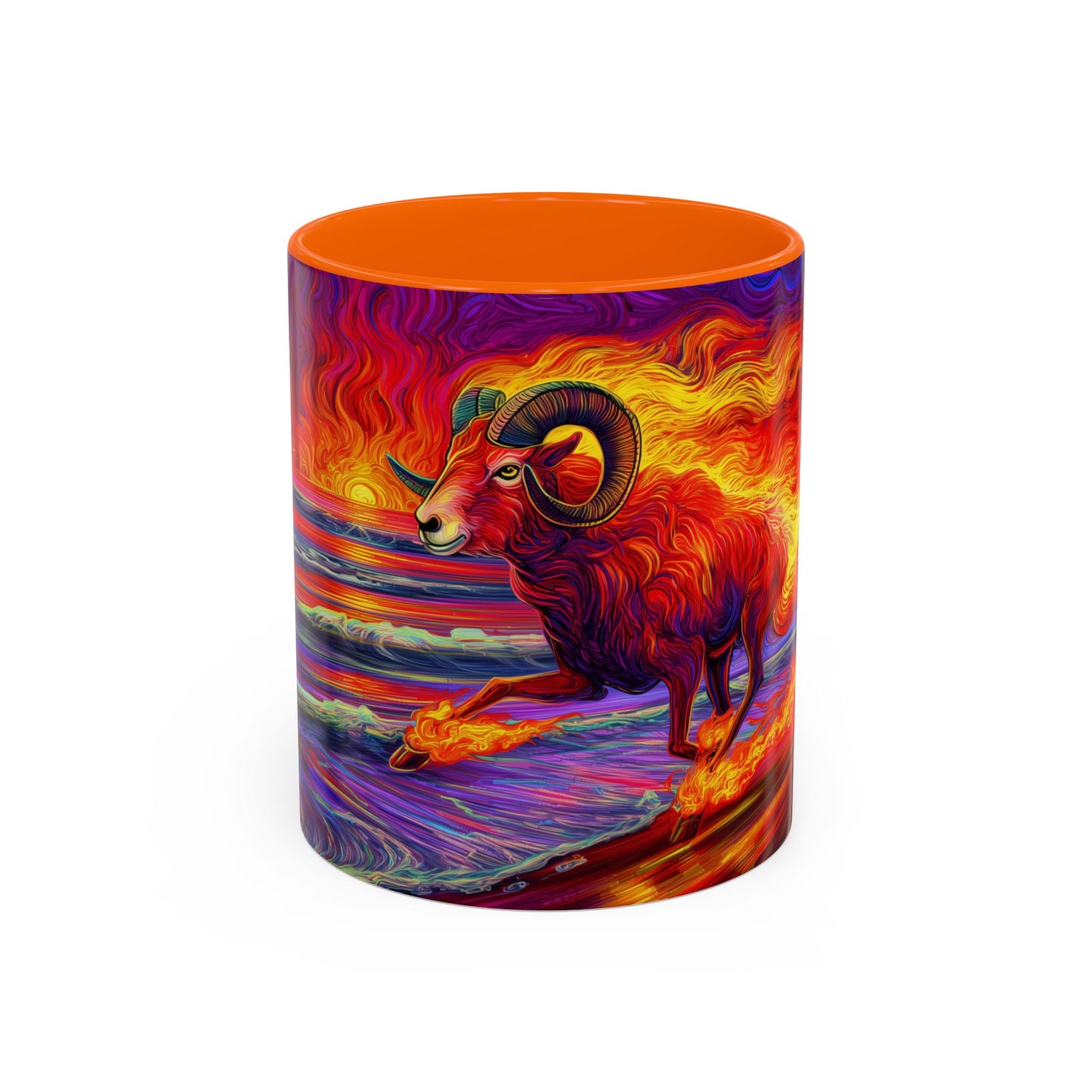 Fiery Ram Coffee Mug -- Aries, Fire Element Decor