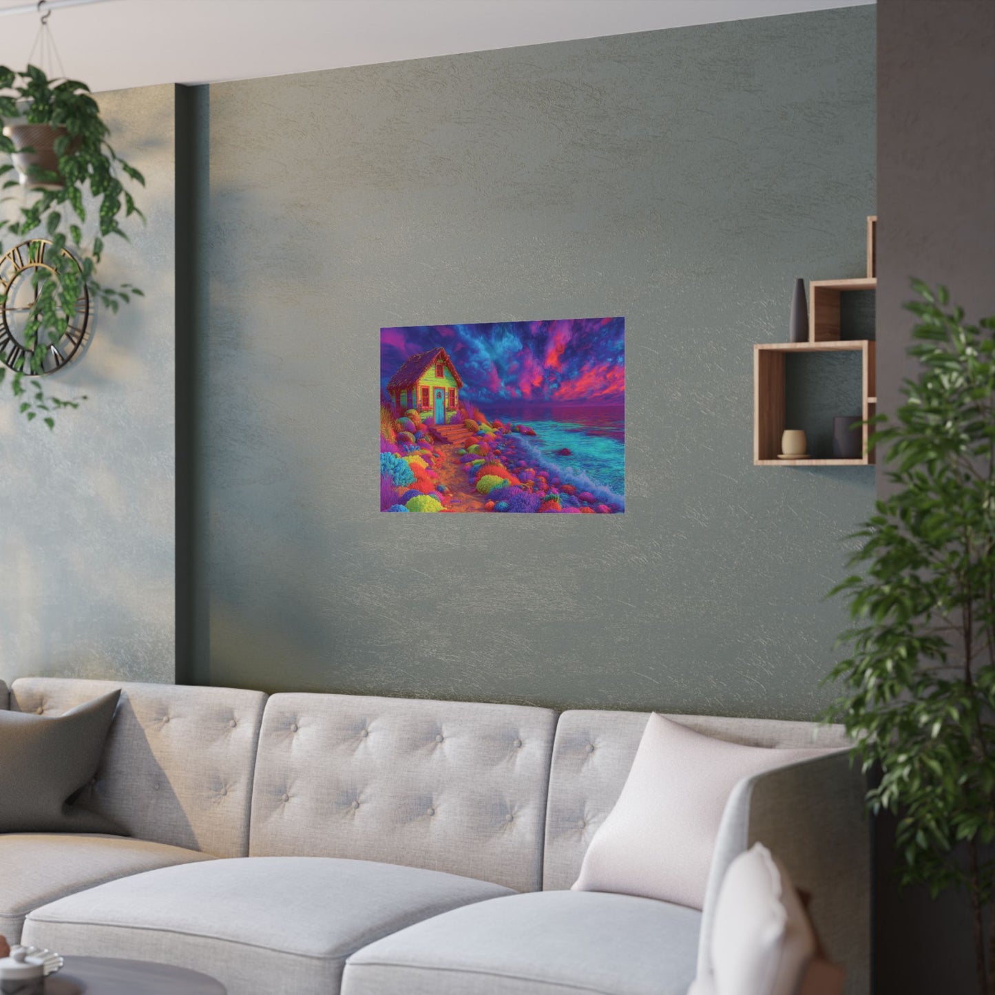 Bright Dreamy Beach Poster - Where Dreams Float On
