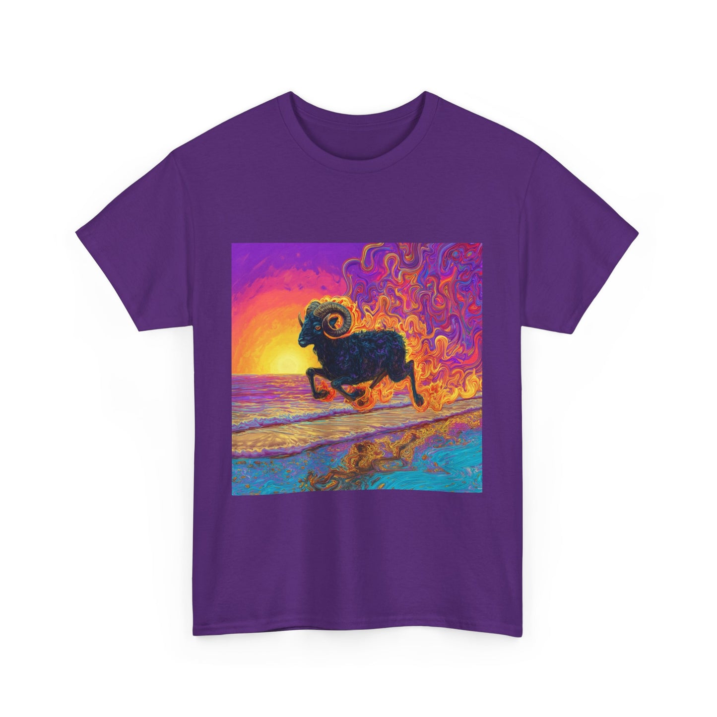 Trippy Ram Graphic Tee - Aries